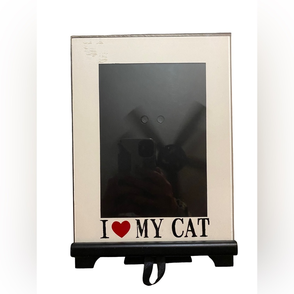 I Love My Cat Glass Photo‎ Frame